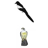 Flameer 2個入り　人工　鳥　かかし装飾　ガーデン風景　動物モデル　 風景装飾　写真道具　家飾り　狩猟　餌　トラップ　害虫駆除　庭　