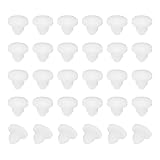 PATIKIL パイプ保護キャップ シリコン製 ホールプラグ 直径4mm 30個セット 防塵防水 3.5-4mm穴対応 スナップ溝付き 単管パイプ 配管 電線端子 養生作業などに ホワイト