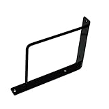 アイアンブラケット / 職人手作り完全日本製 / Lサイズ 棚受け ２段仕様 金具 DIY 黒(つや消し) 耐荷重30Kg