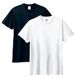 [プリントスター] 半袖 5.6オンス へヴィー ウェイト Tシャツ 00085 2枚組 ホワイト/ネイビー S