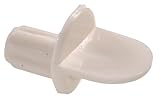 The Hillman Group 52056 1/4-Inch Round Shelf Pin-White Plastic , 15-Pack by The Hillman Group