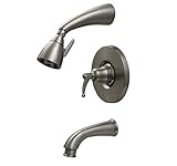 Whitehaus 614.835PR-BN Blairhaus Adams 2 5/8-Inch Pressure Balance Valve with Showerhead and Bell-Sh