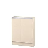 岩附(IWATSUKI) キッチンラック ライトナチュラル 幅55cm 奥行19.4 高さ75 オーダー 幅木よけカット加工無し MIO-7555SLN