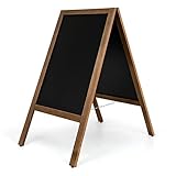 OUTNEE A型 看板 スタンド看板 A型ブラックボード 黒板スタンド 立て看板 黒板 両面マグネット 幅43×高さ65cm 屋外看板 スタンド 木製 マーカー メニューボード スタンドボード黒板 飲食店 外看板 カフェ看板