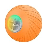 GENERIC 猫用おもちゃボール LEDライト付き柔軟なシリコン猫トレーニングおもちゃ スマート電動移動ボール猫用おもちゃ 自動回転ボール