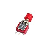 Myoffice 1個AC 250V 2A 120V 5A DPDT 2NO 2NC瞬時押しボタンスイッチ
