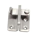 P Prettyia ロック　ドアラッチ　ハスプ　キャビネット　金物　ステンレス　南京錠兼用　強力　左／右 - 右開き