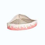 shopzerosanyon 小動物用 陶器のトイレ 三角形 清潔 うさぎ チンチラ モルモット (ピンク＆ホワイト)