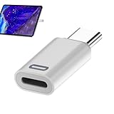 USB-C アダプタ ライトニング (メス) から USB タイプC 変換 アダプタ 充電可能 480bps スピード アダプター,ホワイト プラグ アンド プレイ コンバーター、旅行、家庭用ポータブル アダプター