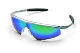MCR TM14G Crews Tremor Safety Glasses Silver frame Emerald Mirror Lens, 1 Pair [並行輸入品]