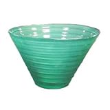 ガラス製コンポート ピラミッド15/花器 【8個入り】 φ15×H9.5cm グリーン(緑) 〔ガーデニング用品/園芸〕