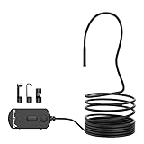 BlueFire ファイバースコープ ワイヤレス内視鏡カメラ 防水IP68 録画可能エンドスコープカメラ 5.5MM極細レンズ 6個高輝度LEDライト 200万画素 HD1080P 検査カメラ 暗視機能 防犯監視小型カメラ エアコン/下水道/車/工業用 Android/IOS/ipad/タブレットなど対応 スネークカメラ 日本語取扱説明書 技適認証済み(1.5M)