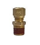 LTWFITTING 空気ブレーキ継手(DOT Air Brake) 雄 ブレーキコネクター 1/2"ODx1/2" 雄 NPT コンプレッション フィッティング（5個入り）