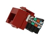 Leviton 41108-RC8 Voice Grade QuickPort Connector, Crimson by Leviton