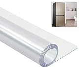 MingXiu 冷蔵庫マット PVC製 床保護シート キズ防止 凹み防止 透明 無色 Mサイズ 65×70cm 〜500Lクラス 厚さ2mm 冷蔵庫耐震マット 洗濯機も適用 国内正規二年保証.