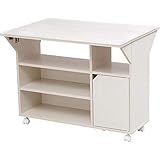 アイリスオーヤマ キッチンワゴン ホワイト 幅90cm 両扉付き