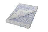 Silver Cloud Jacquard Muslin Train Blanket (Blue) by Silvercloud