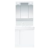 TOTO 洗面化粧台セット(KE) 750mm 3面鏡+スライドラック ホワイト KE73C1A