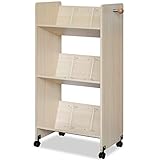 ottostyle.jp ファイルラック 3段 【ナチュラル】 A4 デスク周りをスッキリ整頓 ファイルワゴン キャスター付き ファイル収納