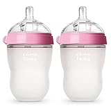 Comotomo Baby Bottle, Pink, 8 Ounce, 2 Count by Comotomo [並行輸入品]