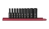 GearWrench 84908 1/4-Inch Drive Impact Socket Set Deep SAE, 10-Piece by Apex Tool Group