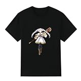 [XSLSLCOS] フリーレン Tシャツ フリーレン コスプレ Tシャツ 葬送のフリーレン コスプレ 夏用 半袖 日常服 アニメ 祭り 学園祭 文化祭 漫遊展 コスチューム（B,M）