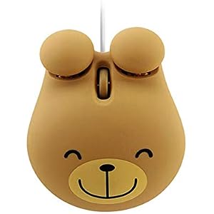 Usb有線マウス 小型 かわいい 動物のくまの形 光学式 ポータブル おもしろいミニマウス 子供 女性用 Pc ノートパソコン コンピューターに対応 褐色 Geartics Usb有線マウス 小型 かわいい 動物のくまの形 光学式 ポータブル おもしろいミニマウス 子供 女性用 Pc ノートパソコン コンピューターに対応 褐色 Geartics
