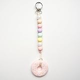 Loulou Lollipop(ルルロリポップ) シリコン歯がため+コットンキャンディーホルダーセット【日本正規品】おしゃぶり おもちゃ ピンクドーナツ LL-T-PKDON/CC