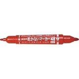 不易糊工業:フエキ 乾かないマーカー48 赤 YMT8-H 型式:YMT8-H
