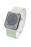 エレコム アップルウォッチ Apple Watch バンド 【41mm 40mm 38mm / SE2 SE 8 7 6 5 4 3 2 1 対応】 シリコン マグネット 簡単装着 グリーン×ホワイト AW-41BDMAGGN