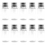 10個トラベルボトル 小分け 旅行 プラスチック 15ml/30ml/50ml 容器 空ボトル 詰替 用 透明 無色 アルミ製キャップ 化粧水 精油小分け 詰め替え 旅行用 ワンタッチボトル LIMUNJIZ (50 ml 10pcs)