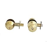 MaxGrade 500WAT3 Watson Front Door Entry Knob and Single Cylinder Deadbolt Combo Pack Keyed Alike Br