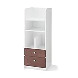 Disney　ディズニー　キッズ収納ラック 　ミッキーモチーフ　ダークブラウン×ホワイト　タイプ:Ｂ