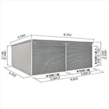 ヨドガレージ　ラヴィージュ　VGBU-3352H　豪雪型　背高Hタイプ　2連棟　【シャッター車庫　ガレージ】 　ウッディブラウン（受注生産）