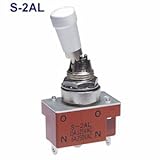 NKKスイッチズ S-2AL 単極双投　端子はんだ　電流容量抵抗負荷１２５Ｖ１５Ａ　レバーロック形小形トグルスイッチ