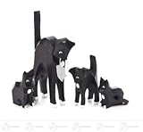 およそ 6 つの cm の鉱石山のリング回された動物猫 (4) の高さは家畜木を動物リング回しました