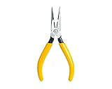 Jonard JIC-842 Telecom Long Nose D Type Plier with Yellow Plastic Handle, 6-3/4' Length [並行輸入品]