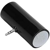 ポータブルスピーカー 3.5mm 大音量 小型 超軽量 コンパクト MP3 携帯電話 タブレット適用 コネクタ付き 黒