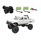 YounggDiy 1/16スケール WPL C64-1 4WD RCピックアップトラック、全地形対応260モーターリモートコントロールオフロードクローラー、デュアルバッテリー&プロポーショナルコントロール、RCギフト 大人向け