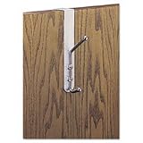 * over-the-doorダブルコートフック、クロムメッキスチール、サテンアルミベース