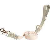 [RafiCaro] リード 幅広 犬 牛革 ツートンカラー おしゃれ かわいい 小型 中型 本革 平織り 軽い Dカン リング カラビナ アイボリー/アイボリー