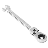 KISENG フレックスラチェットレンチ 首振ラチェット スパナ レンチ 72ギア (11mm)
