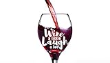 Wine a Little Laugh a Lot White Vinyl Decal [並行輸入品]