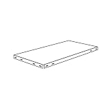 スチールラックのキタジマ 追加板 スマートラック NSTR用 幅90×奥行40cm 取付金具付 ホワイト 40kg/段