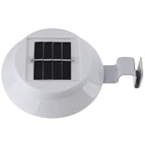 Demiawaking ソーラーライト 3LED ガーデンシンクライト ウォールライト防水 自動点灯 太陽光充電 クールホワイト