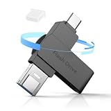 512GB USBメモリ タイプc 【アプリ不要・アルバムから写真保存】 3in1 Phone USBメモリー データ移行 タイプc 外付けメモリ 高速 データバックアップ フラッシュメモリ 大容量 Type-C/iOS/USB/Micro USB搭載 外付けストレージ 回転式 スマホ容量不足解消 黒