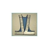 安全チョッキ サイズ調整ベスト(テープ幅 70mm)ブルーメッシュ/白銀色テープ V70-LBW-A