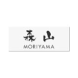 丸三タカギ 彫り込み済表札 アクリル APY2-W-3-3-森山 【完成品】