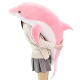 Jirrtco ぬいぐるみ 特大 イルカ イルカ 可愛い 大きい イルカ 160cm イルカぬいぐるみ イルカ イルカ 抱き枕 お祝い ふわふわぬいぐるみ イルカ縫い包み ブルー イルカ 抱き枕 ふわふわ お人形 女性 抱き枕 プレゼント ビッグサイズ (100cm,ピンク)