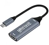 HDMI キャプチャーボード switch対応 USB C HDMI 変換アダプタ HD画質1080P/4Kパススルー機能 ビデオキャプチャー ゲーム/ビデオ録画/ライブ配信用キャプチャー ボード 電源不要 小型軽量 低遅延 PS5/PS4/PS3/PC用録画サポート PC/Windows/Linux/OBS/Poplayer/YouTube 対応